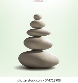 Zen Stones . Realistic Vector 