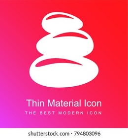 Zen stones red and pink gradient material white icon minimal design