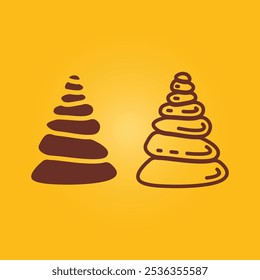 Zen stones trendy artwork good abstract vector illustration colorful applicable design.eps
