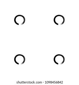 Zen symbol circle seamless pattern background in black and white colour