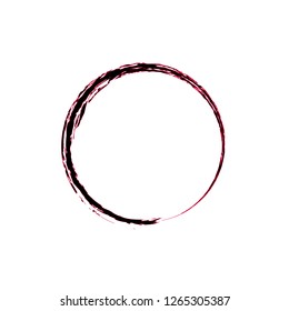 Zen Symbol Enso Vector Illustration. Original Freestyle Hand Painted Brush Stroke Circle. Chinese Meditative Sign Enso Isolated on White. Editable Element For Your Design. Emblem, Logo Design