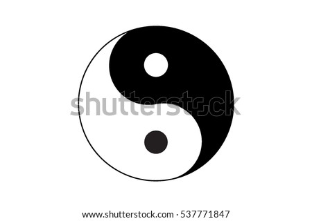 Zen symbol. Yin and Yan sign. Black and White Ying and Yang icon. Stok fotoğraf © 