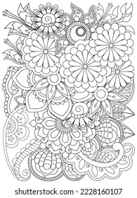 Zen tangle Coloring-Pages for Adult And Kids.