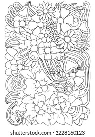 Zen tangle Coloring-Pages for Adult And Kids.
