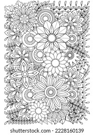 Zen tangle Coloring-Pages for Adult And Kids.