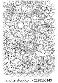 Zen tangle Coloring-Pages for Adult And Kids.