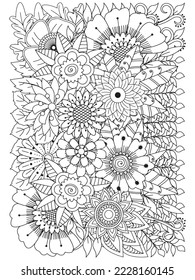 Zen tangle Coloring-Pages for Adult And Kids.
