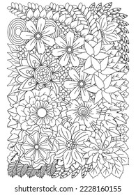 Zen tangle Coloring-Pages for Adult And Kids.