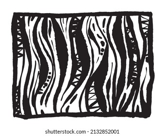zen tangle pattern - Hand drawn mosaic illustrations - vector