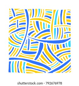 Zen tangle pattern / Hand drawn mosaic illustrations - vector