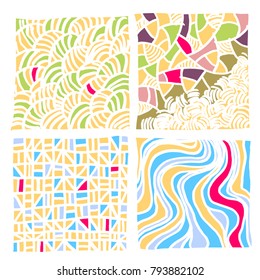 Zen tangle pattern / Hand drawn mosaic illustrations - vector