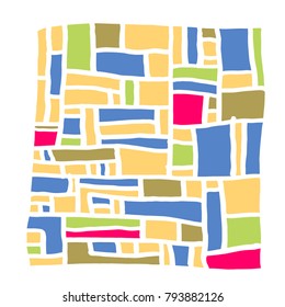 Zen tangle pattern / Hand drawn mosaic illustrations - vector