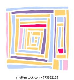 Zen tangle pattern / Hand drawn mosaic illustrations - vector