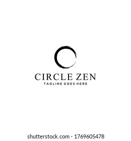 zen vector circle brush strokes for frames, icons, banner design elements. 