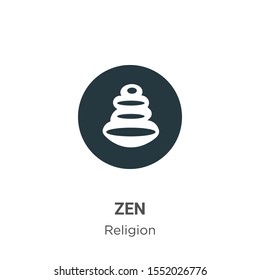 Zen vector icon on white background. Flat vector zen icon symbol sign from modern religion collection for mobile concept and web apps design.