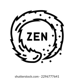 zen yoga relax line icon vector. zen yoga relax sign. isolated contour symbol black illustration