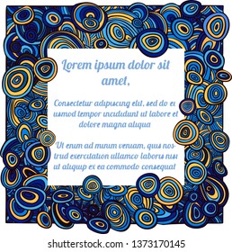 Zenart bubbles - Vector Greeting/invitation card template with front decorative elements that can be moved; to design gifts, advertising