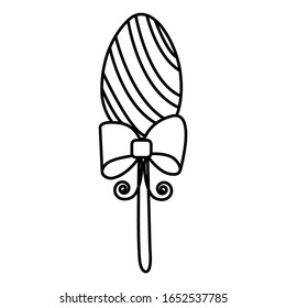 zendoodle easter egg on a white background for thematic design