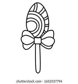 zendoodle easter egg on a white background for thematic design