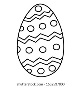 zendoodle easter egg on a white background for thematic design