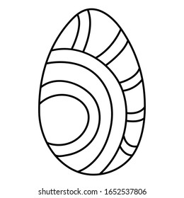 zendoodle easter egg on a white background for thematic design