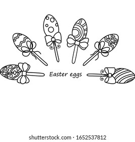 zendoodle easter egg on a white background for thematic design