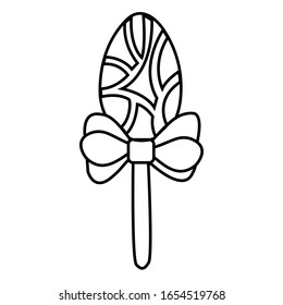 zendoodle easter egg on a white background for thematic design