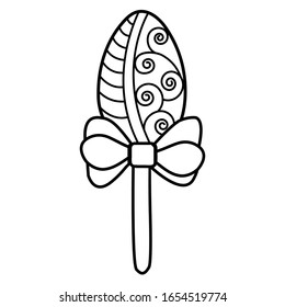 zendoodle easter egg on a white background for thematic design