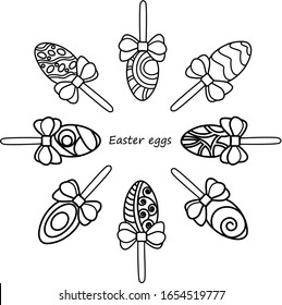 zendoodle easter egg on a white background for thematic design
