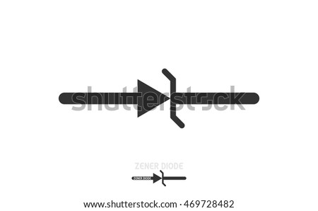 Zener Diode. Electronic circuit symbols.