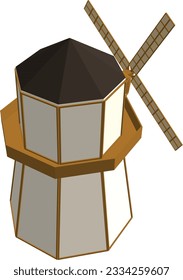 Zen-inspired simplicity: A calming and balanced vector windmill design.