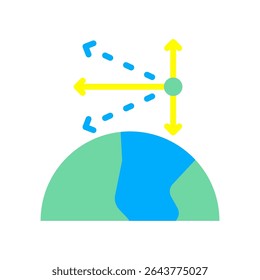 Ilustração de vetor plano de ícone zênite