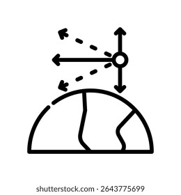 Ilustração do vetor de linha de ícone zênite