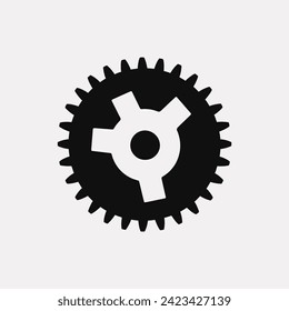 Zenith Rotator gear icon - Simple Vector Illustration