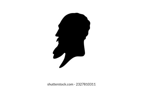 Zeno of Citium silhouette, high quality vector