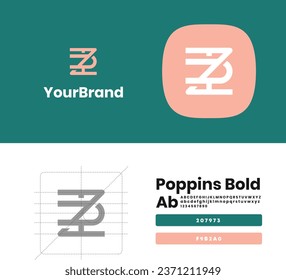ZenRipple Letter Z and R Logo Design