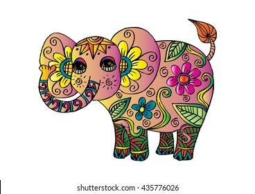  Zentagle illustration of an elephant. 
