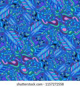 Zentangle   abstract background multicolor chaos seamless.
