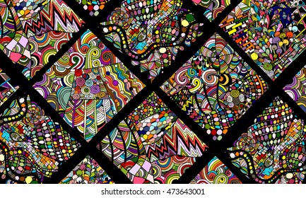 Zentangle abstract background, sketch for your design