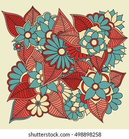 Zentangle abstract Doodle flower. Vector illustration