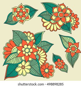 Zentangle abstract Doodle flower. Vector illustration