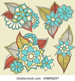 Zentangle abstract Doodle flower. Vector illustration