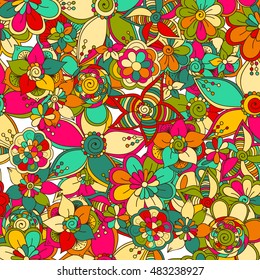 Zentangle abstract flower. Floral pattern. Vector illustration