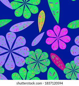 Zentangle abstract flower. Seamless floral wallpaper. Spring decoration. Vector illustration isolated. Abstract vector background. 