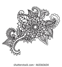 Zentangle abstract flower. Vector illustration