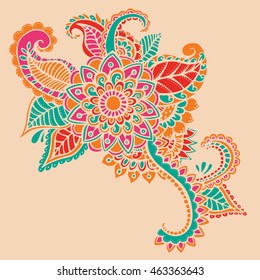 Zentangle abstract flower. Vector illustration