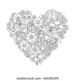 Zentangle abstract flower. Vector illustration

