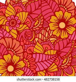 Zentangle abstract flower. Vector illustration