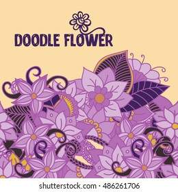 Zentangle abstract flower. Vector illustration 