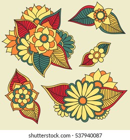 Zentangle abstract flower. Vector illustration